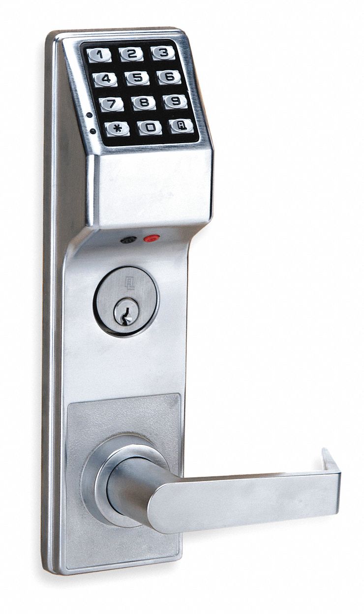 Code Access Lock, Chrome, Lever, 12 Button