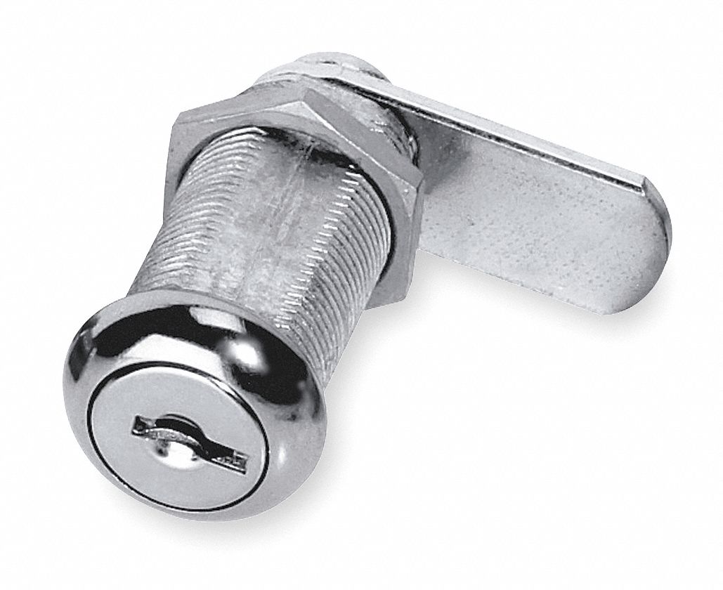 Disc Cam Lock, Nickel, 5 Pin, 1 3/8 In Long