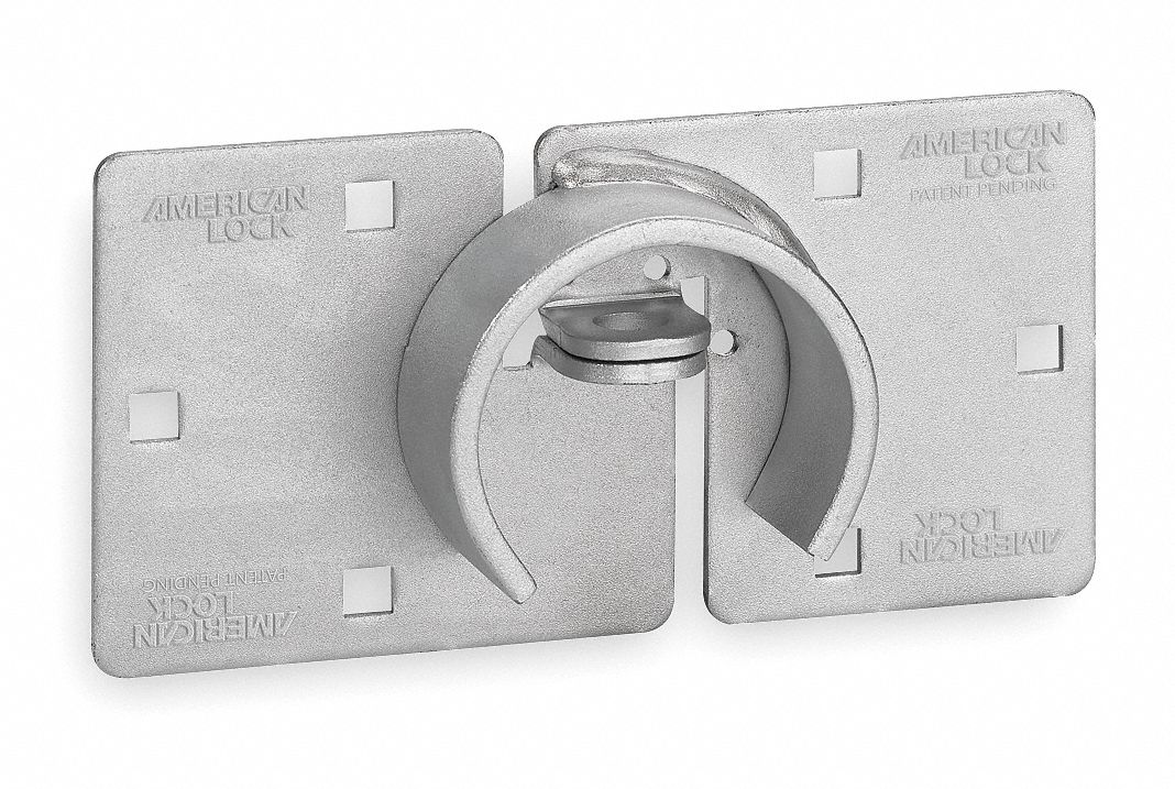 Hasp, Steel, 1/4 In Thick, 8 1/2 In Wide