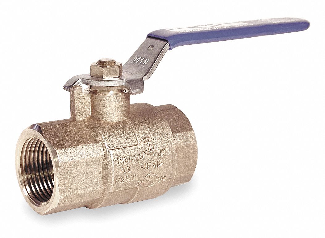 Ball Valve, Brass, 1 In NPT, Full Port