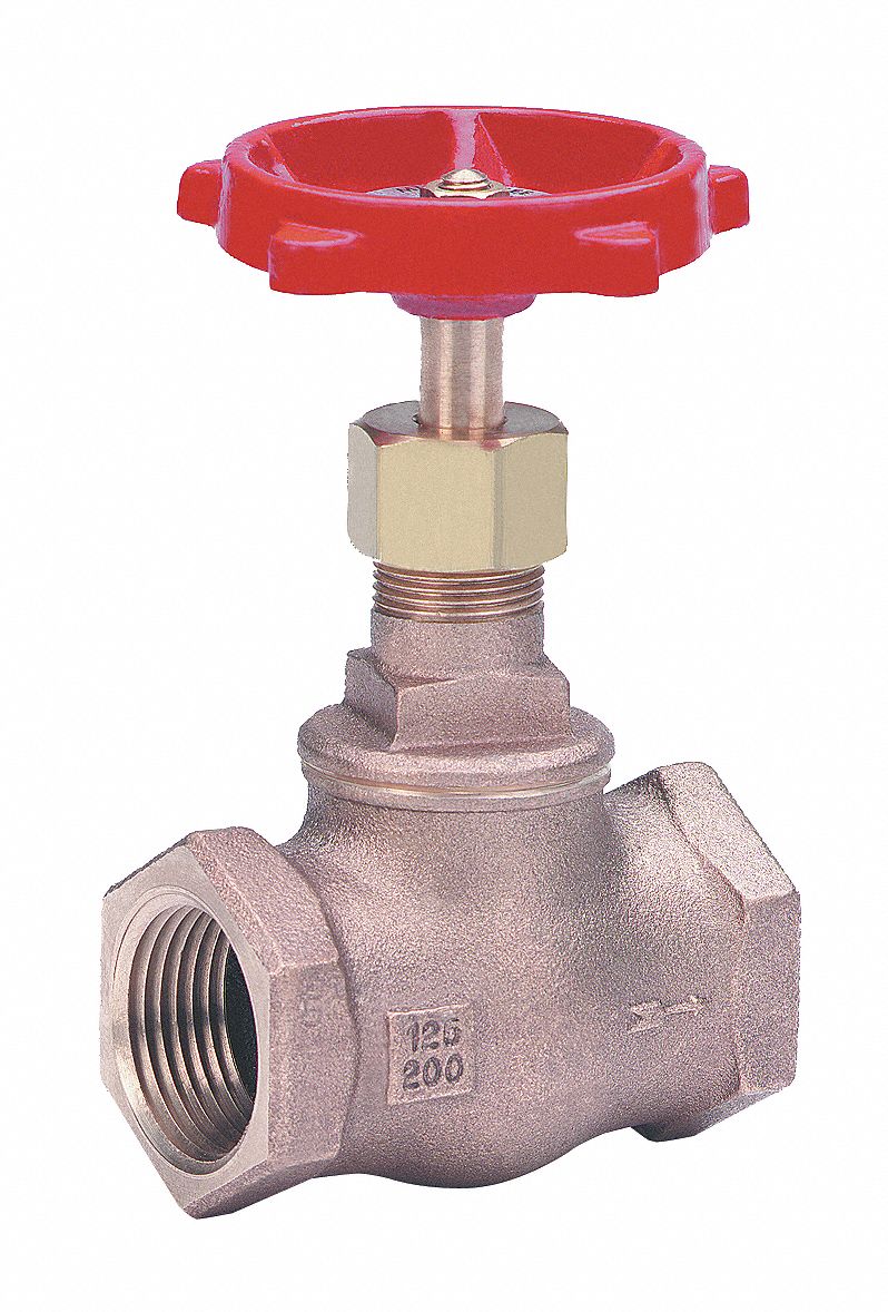 Globe Valve, 1 In NPT, Bronze, Screw In