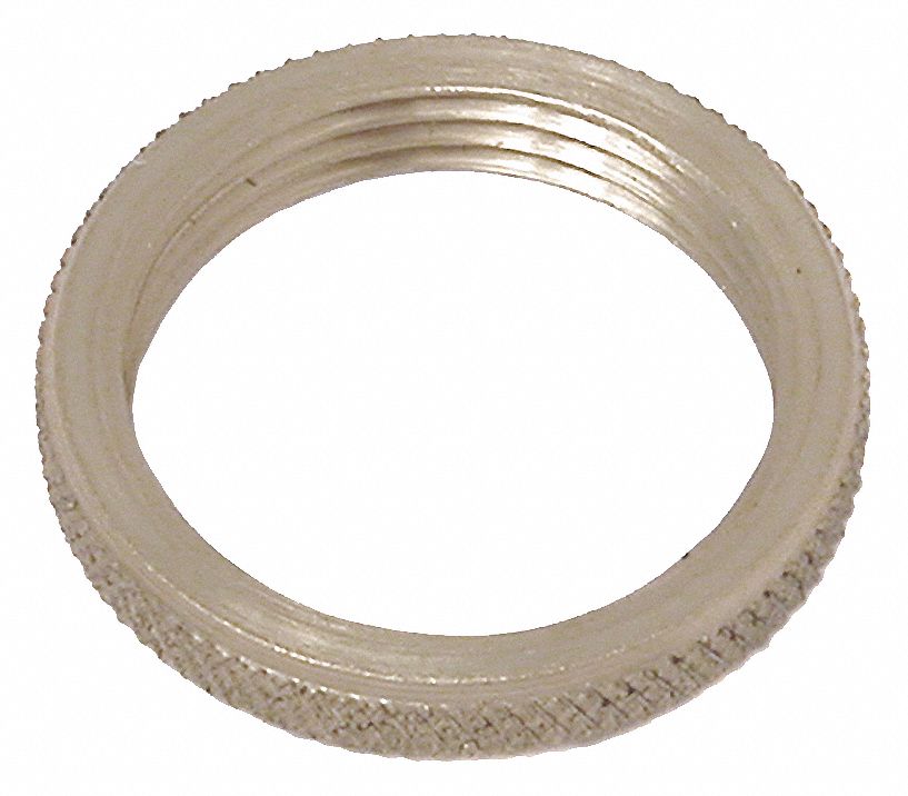 Panel Nut, Round, 3/8-32, Brass, Plain, PK 2