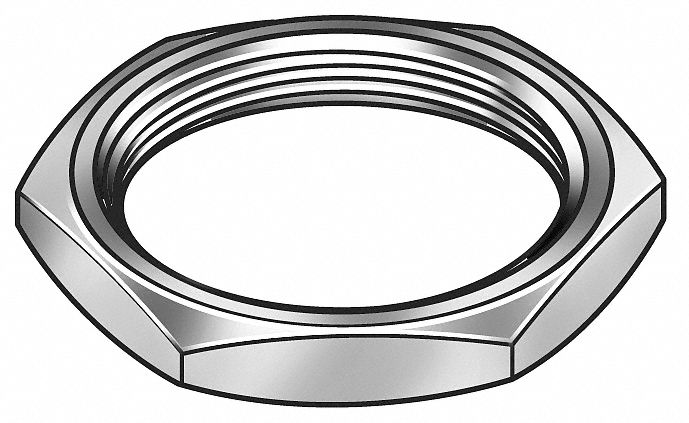 Panel Nut, 15/32-32, Hex, Nylon, PK 2