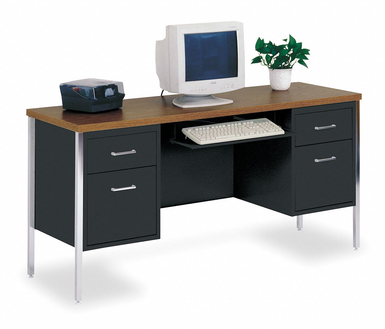Credenza, Black/Walnut