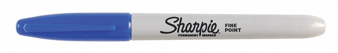Permanent Marker, Fine, Blue, PK12