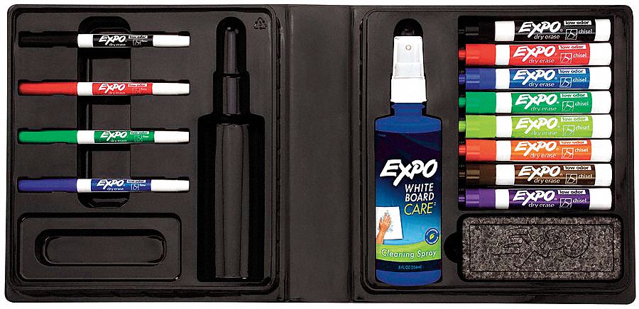 Low Odor Marker Set, Cleaner And Eraser