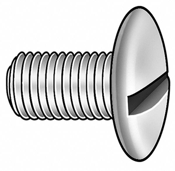 Binding Screw, Truss, Slotted, 8-32x3/8 In