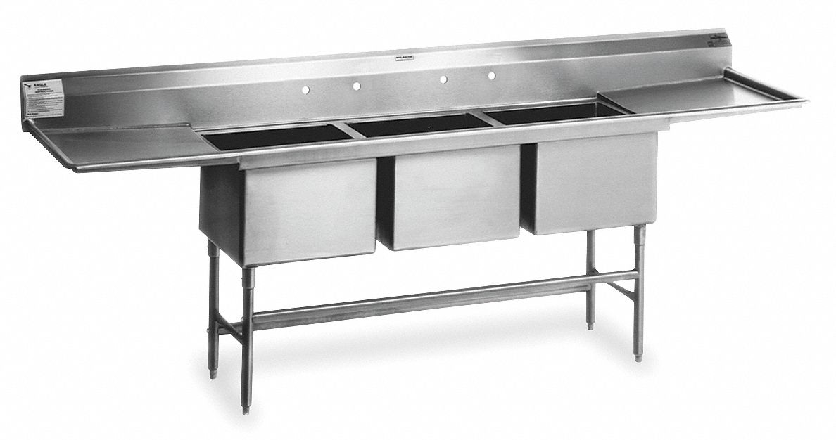 Triple Compartment Sink, Floor
