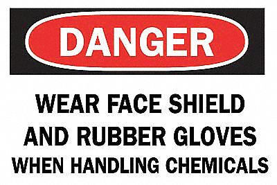 Danger Sign, 10 x 14In, R and BK/WHT, ENG