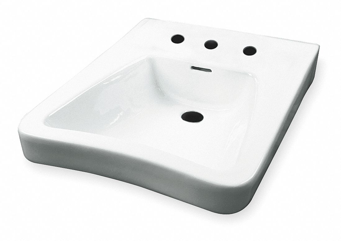 Sink, Wall Hung, Vitreous China, Wheelchair