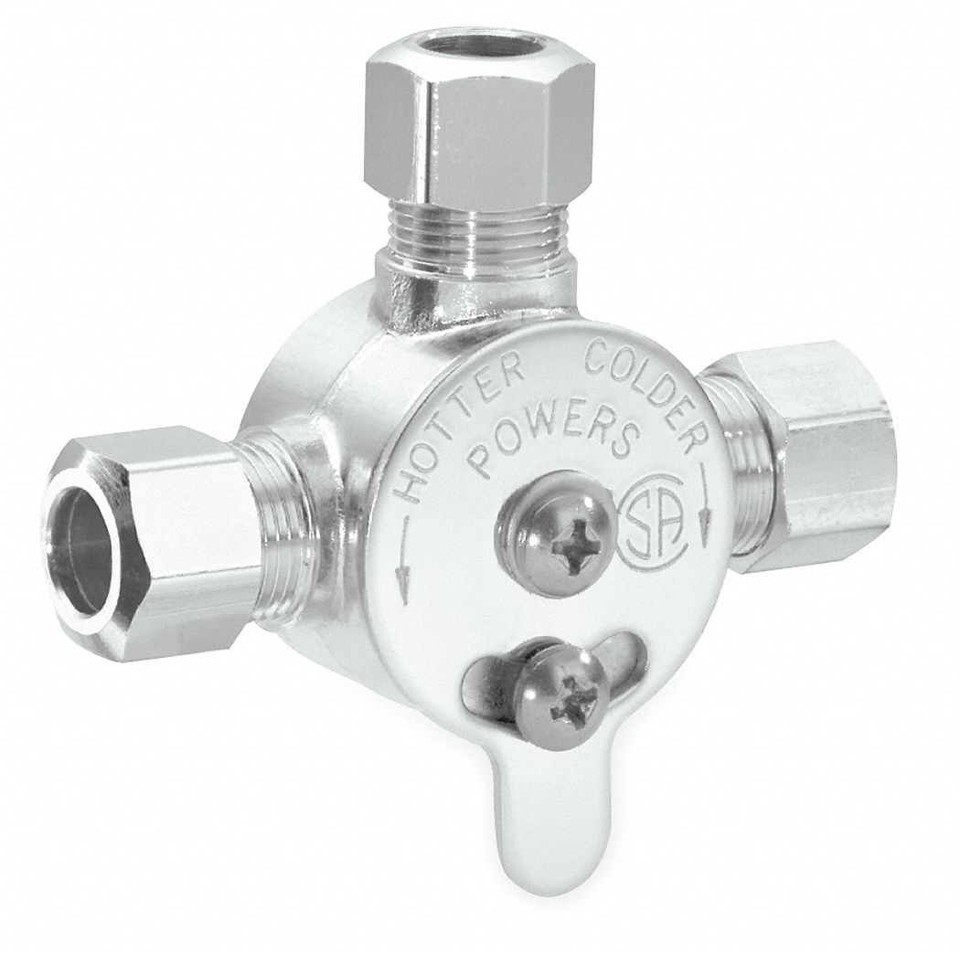Mixing Valve, Brass, 2 gpm, 40 to 175 Deg F