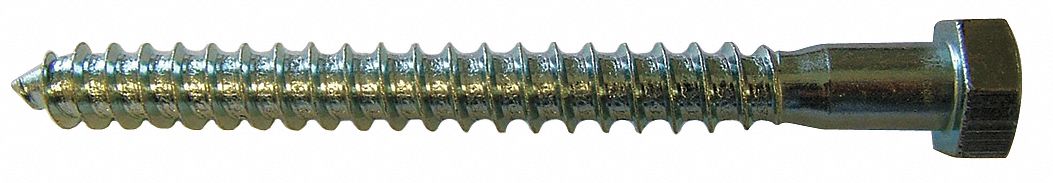 Hex Lag Screw, Zinc, 5/16x6 L, Pk 50