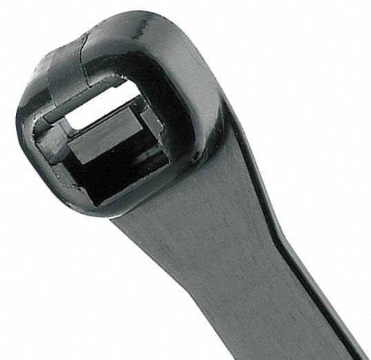 Cable Ties, Length 6.2 In, Black, PK 100