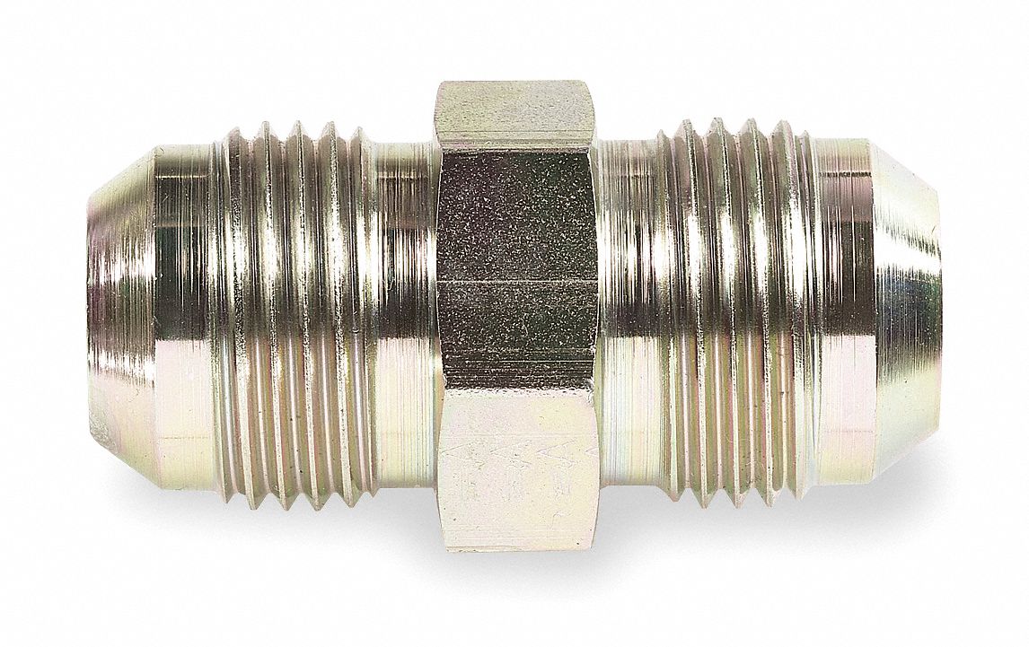 Male Straight Union, 1/2 In Tube Sz, SS