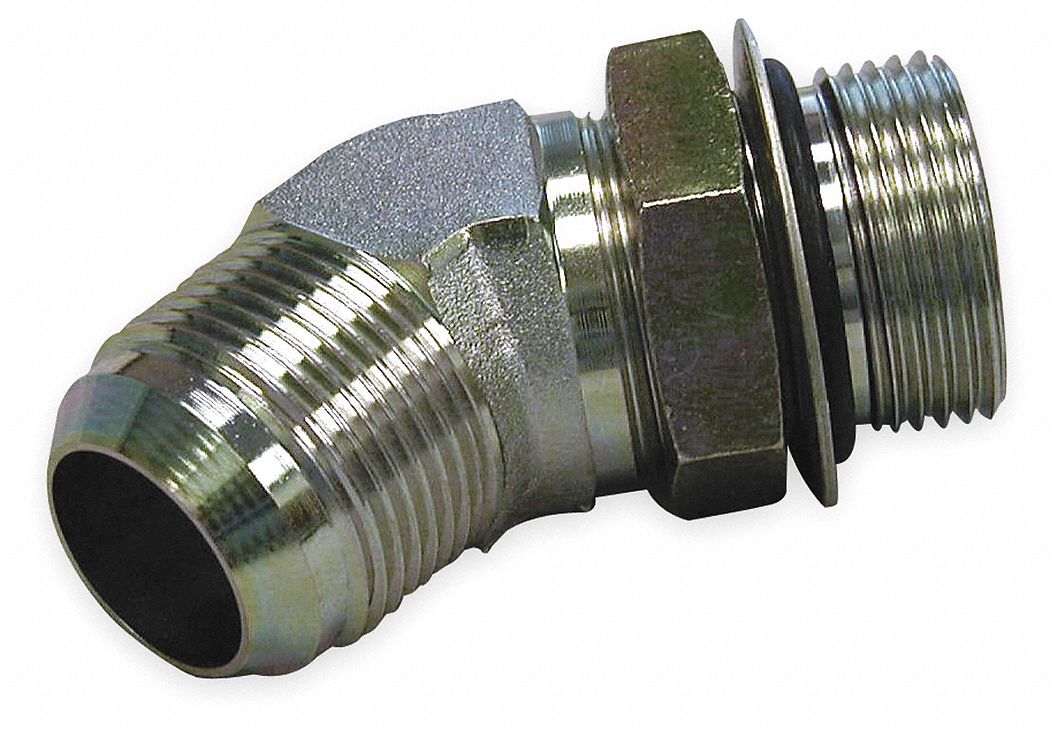 Male Connector, 45 Deg, 1 In Tube Sz, SS