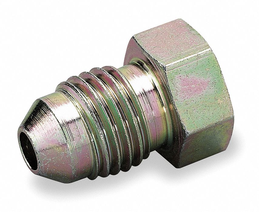 Male Plug, 37 Deg, 1/2 In Tube Sz, 316 SS