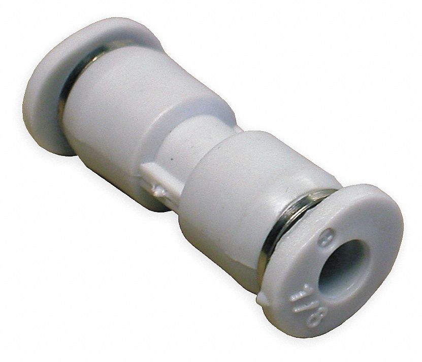 Straight Union, Push In, Tube 1/8 In, PK 10