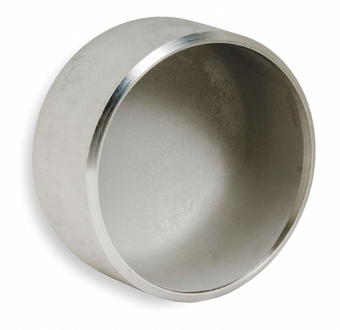 Cap, 2 In, Butt Weld, 316L Stainless Steel