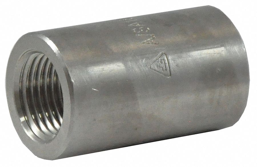 Coupling, 1 In, 316 Stainless Steel