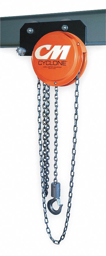 Trolley Hoist, Man., Chain, 1/2T, Plain