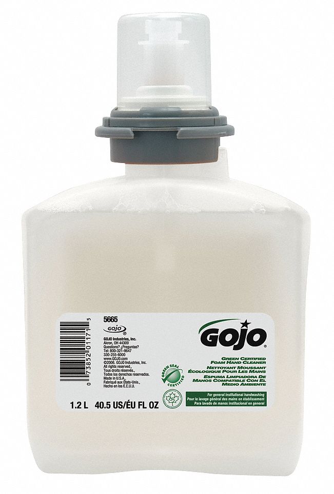 Foam Soap Refill, Size 1200mL, Clear, PK 2