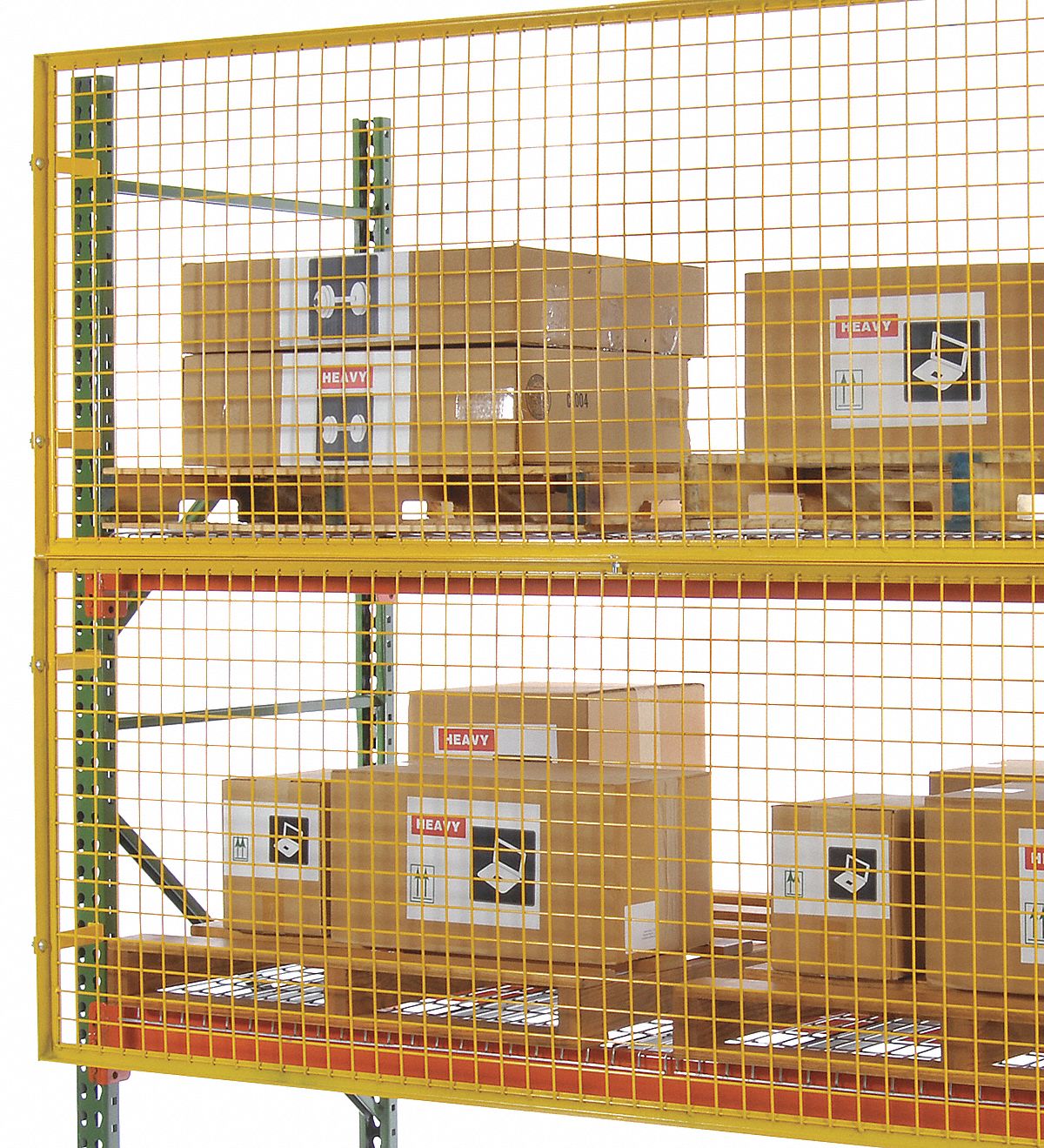 Pallet Rack Protector, 96 W x 48 H, Yellow