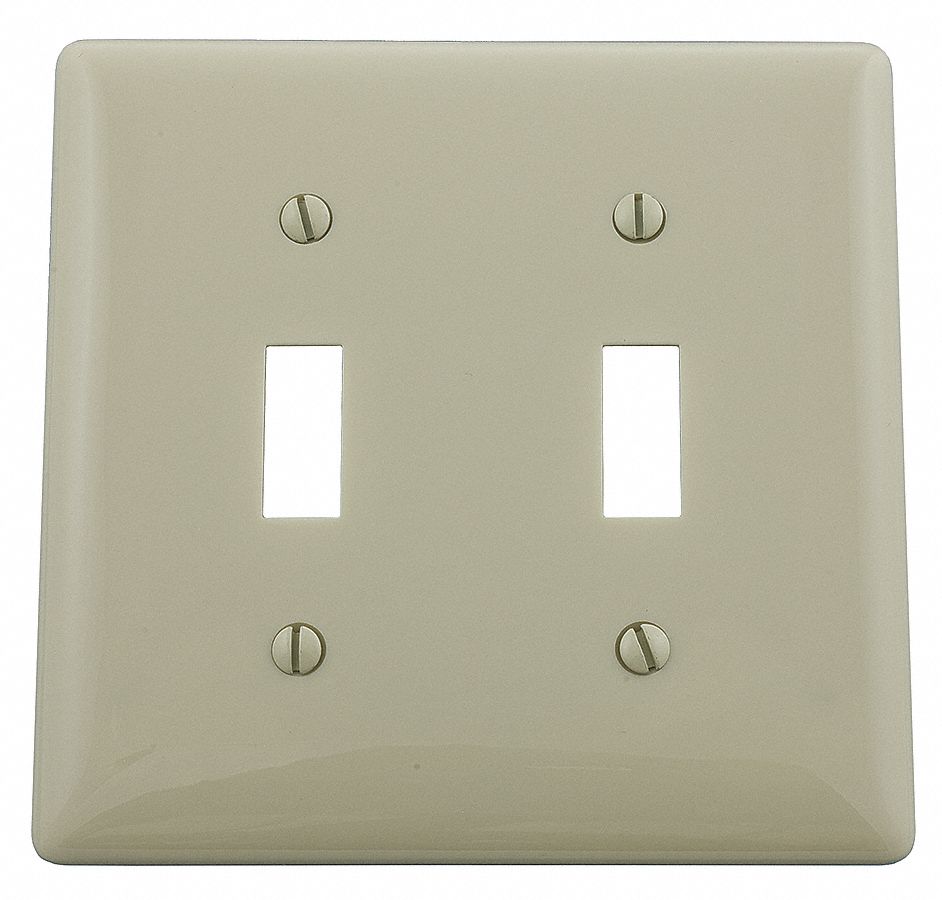 Wall Plate, Switch, 2Gang, Ivory