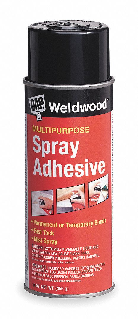 Spray Adhesive, VOC Compliant, 16 Oz