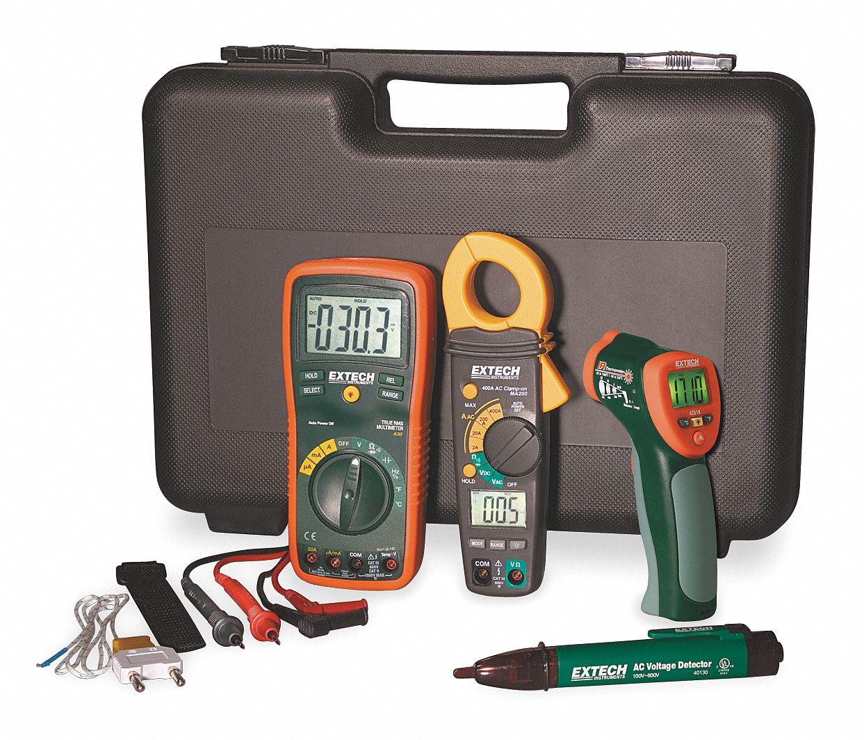 Multimeter, Clamp Meter, Thermometer Kit
