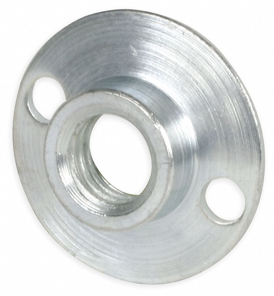 Retainer Nut, 1/2 In, Round Base, Steel