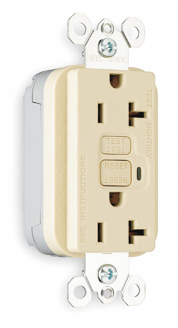 Recptacle, Spec Grade, 20A, Ivory