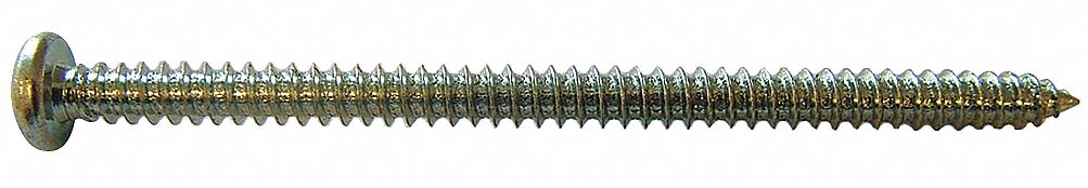 Metal Screw, #10, 1 1/4 In L, PK 100