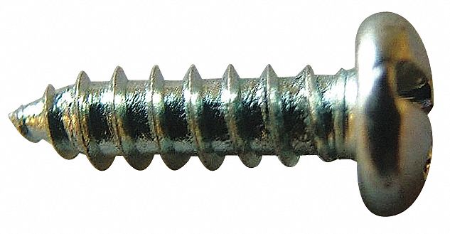 Metal Screw, #10, 1 1/2 In L, PK 100