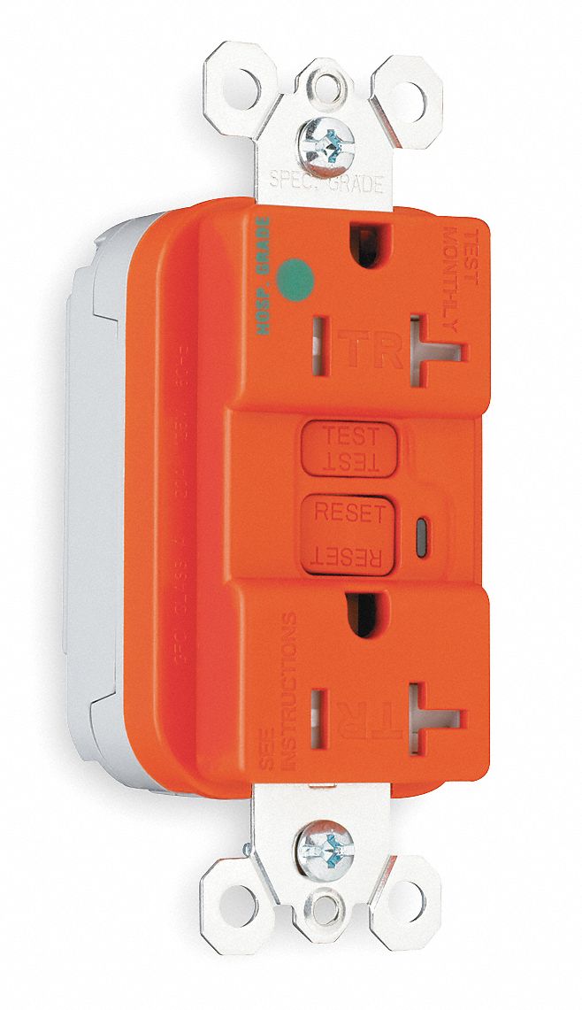 Recptacle, Hospital Grade, 20A, Red