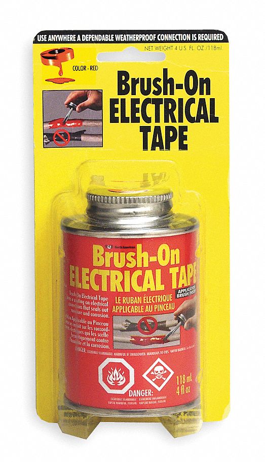 Brush On Electrical Tape, Red, 4 Oz