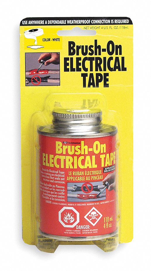 Brush On Electrical Tape, White, 4 Oz