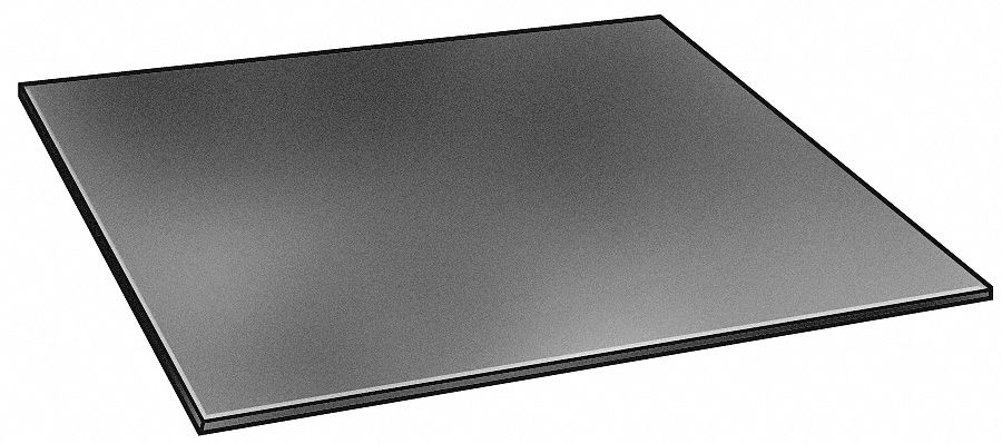 Rubber, SBR, 1/4 In Thick, 12 x 12 In, Black