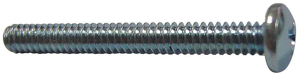 Mach Screw, Pan, 6-32x1 1/2 L, PK 100