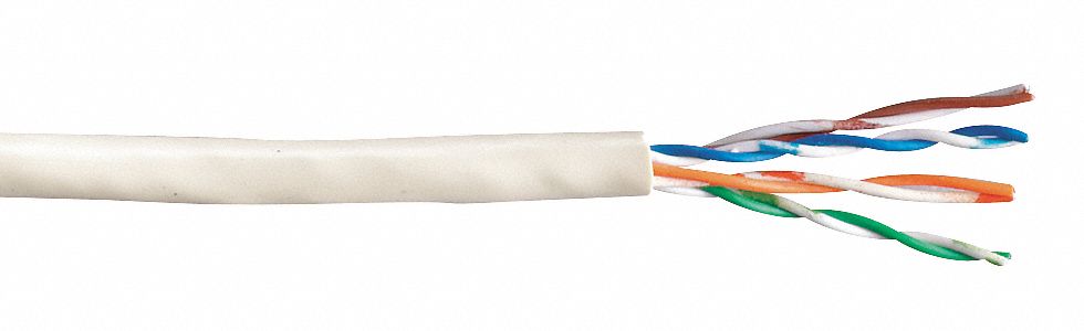 Cable, Riser, Cat 5e, 24AWG, White