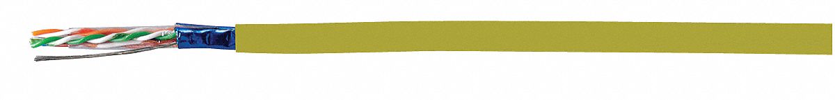 Cable, Riser, Shielded, Cat 5e, 24AWG, Yellow