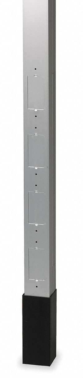 Service Pole, 15Ft 2In, Alum, w/Divider