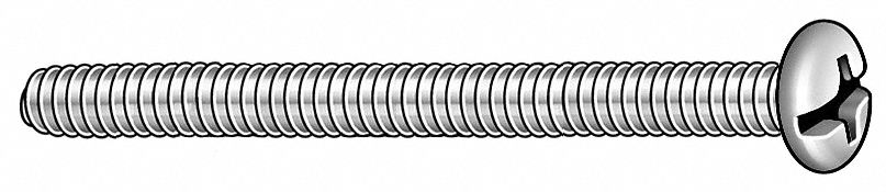 Mach Scr, Rnd, 1/4-20x1 3/4 L, PK 100