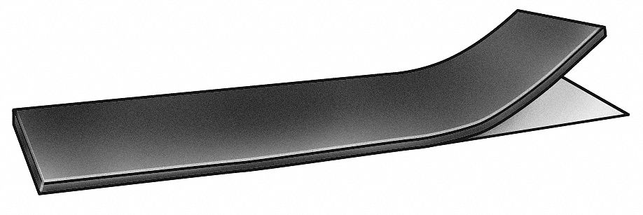 Rubber, EPDM, 1/16 In Thick, 2 x 36 In