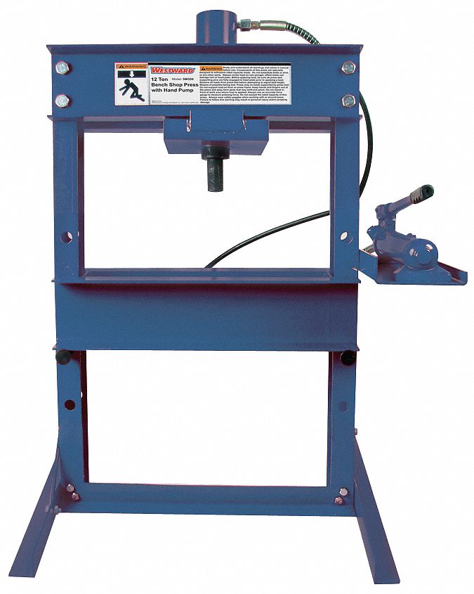 Hydraulic Bench Shop Press, 12 Tons