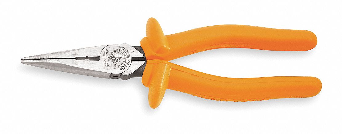 Insulated Long Nose Plier, 8 5/16In