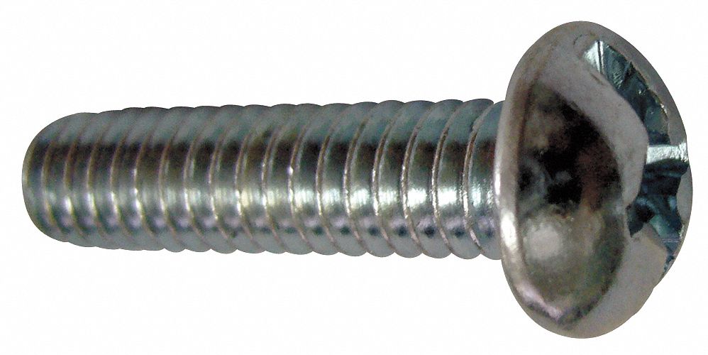 Mach Screw, Rnd, 1/4-20 x 2 L, PK 100