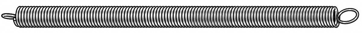 Ext Spring, Utility, 302 SS, 1 3/4 OAL, PK 6