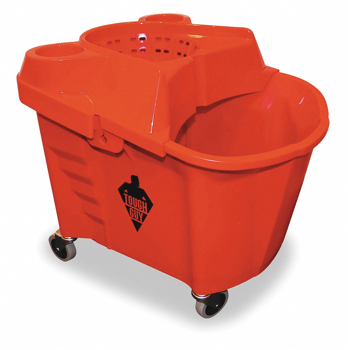Mop Bucket and Wringer, 35 qt., Red