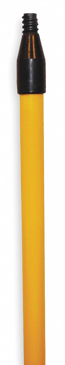 Threaded Handle, Fiberglass, Ylw, 58 In L