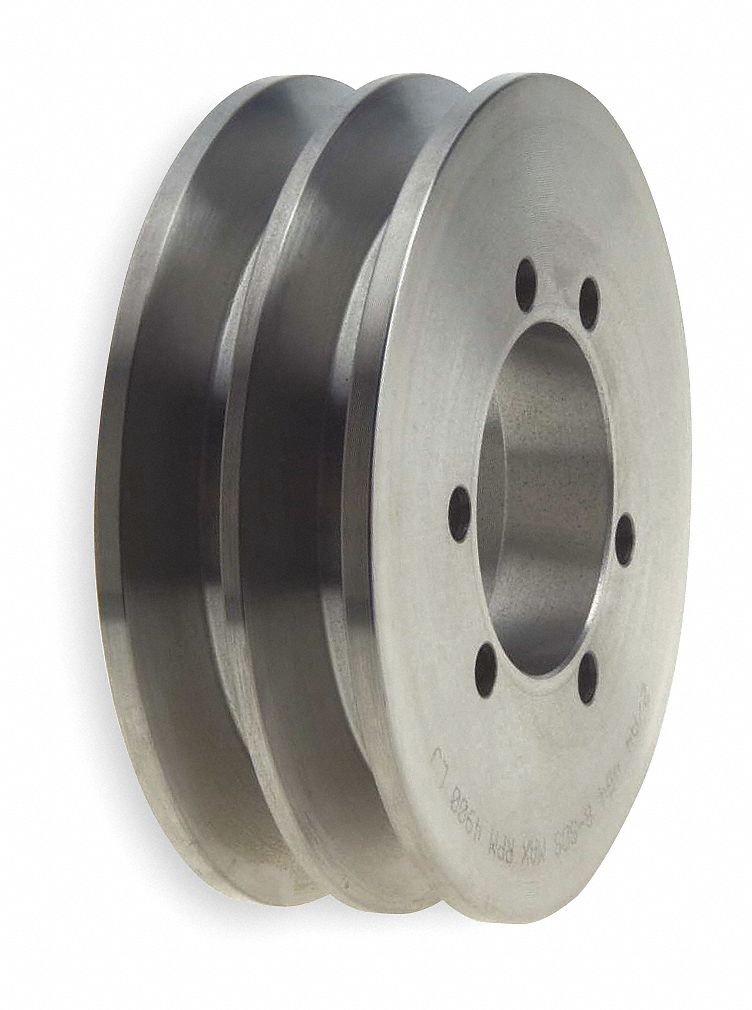 V-Belt Pulley, 6 In OD, 2GRV